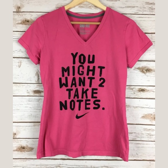 Nike Tops - Nike Dri-fit Pink Graphic T-Shirt Sz Med